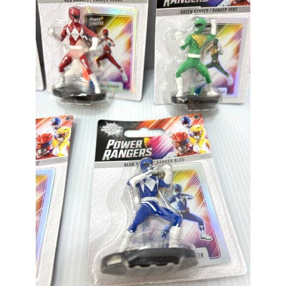 Power Rangers Complete Set Mini Figurine Action Figure Toys, 6pc Yellow Blue Red - Picture 8 of 8